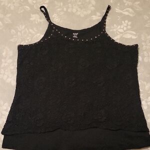 a.n.a Black Lace Camisole with Studded Detail